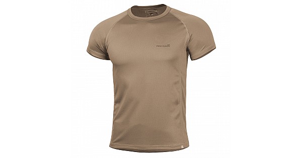 Pentagon Body Shock T-Shirt Army Gym Casual Outdoor Wear Slim Top Cinder Grey 