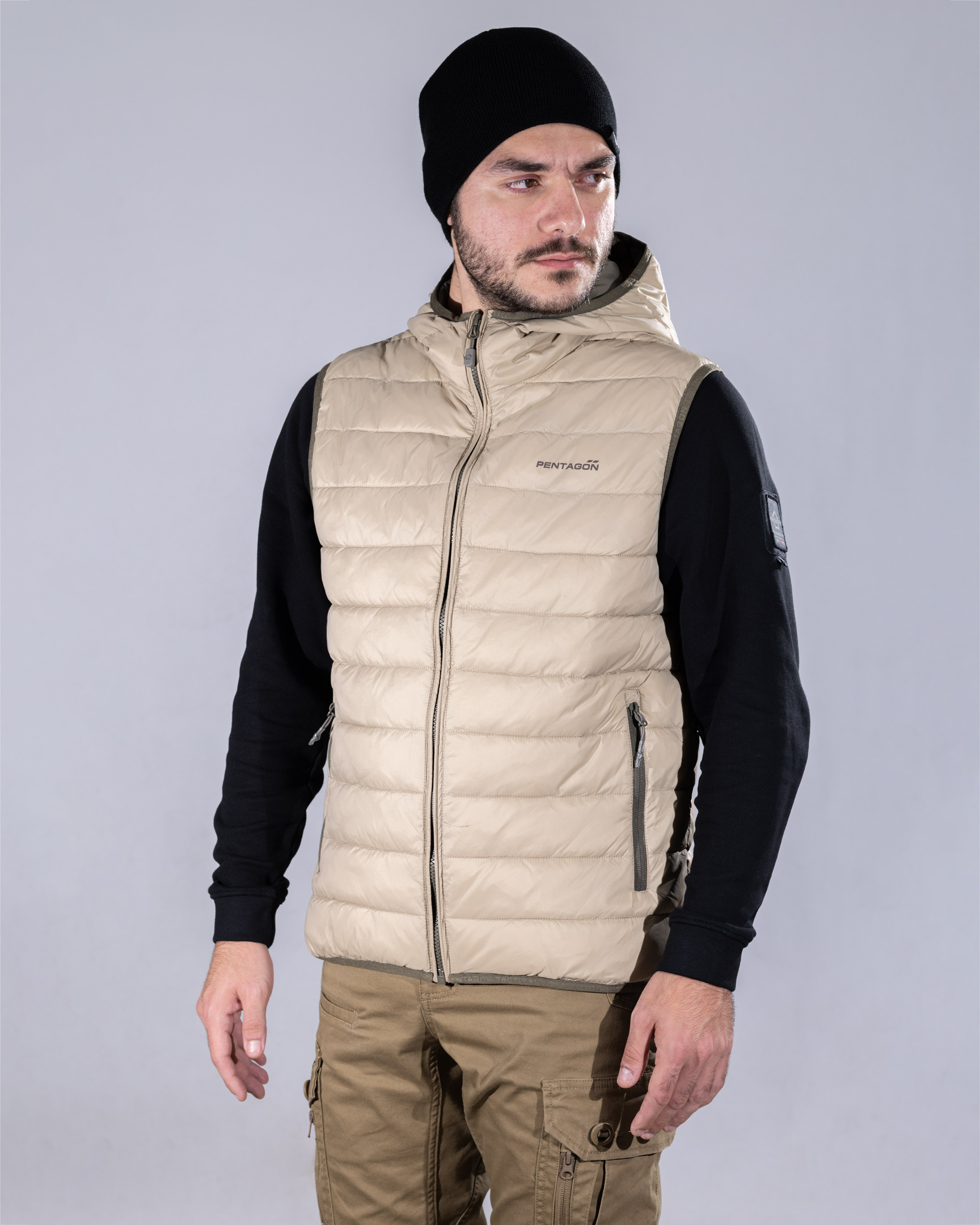 Aurora 2.0 Puffer Hooded Vest Detail